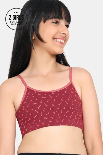 Buy Zivame Girls Double Layered Non Wired Full Coverage Bralette - Lolipop Maroon